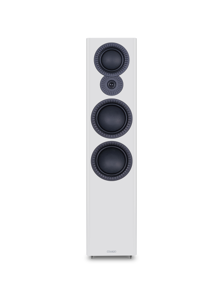 3-Way Floor Standing Loudspeaker with Two 6.5″ Bass Drivers, A 5″ Midrange Driver and A 1″ Softdome Treble Unit - White