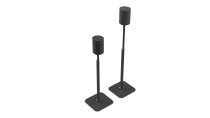 Flexson Essentials Adjustable Floor Stands for Sonos Era 100 - Black (Pair)