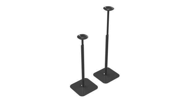 Flexson Essentials Adjustable Floor Stands for Sonos Era 100 - Black (Pair)