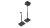 Flexson Era 300-AFSX2 2 x Essentials Adjustable Floor Stands for Sonos Era 300 - Black (Pair)