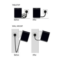 Short Power Cable for Sonos PLAY:1 Speaker - Black